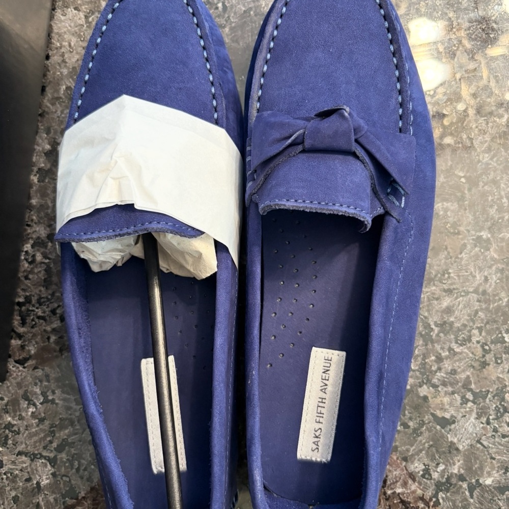 Saks Fifth Avenue Royal Blue Women Loafers